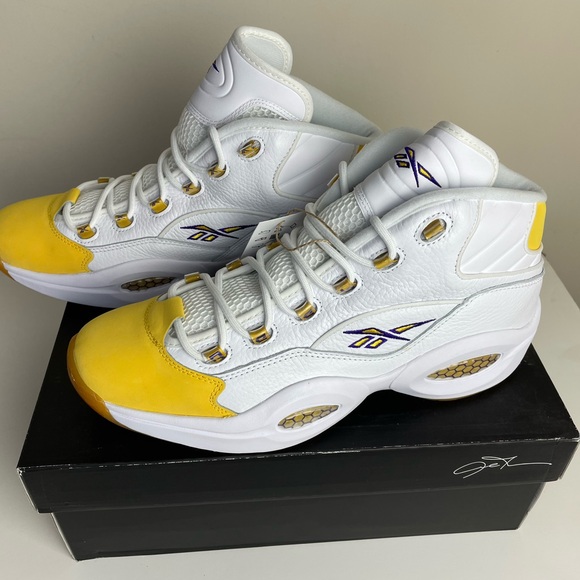 🔥New Reebok Question Mid "Yellow Toe". Brand new, original box. Iverson shoe! - Picture 6 of 10